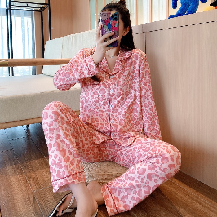 Bộ Pijama Nữ 🎉MỚI 2022🎉 Bộ Đồ Ngủ Bộ Mặc Nhà Pijama Quần Dài Tay Dài Thu Đông Chất Mềm Mịn Mặc Thoải Mái Họa Tiết Cute