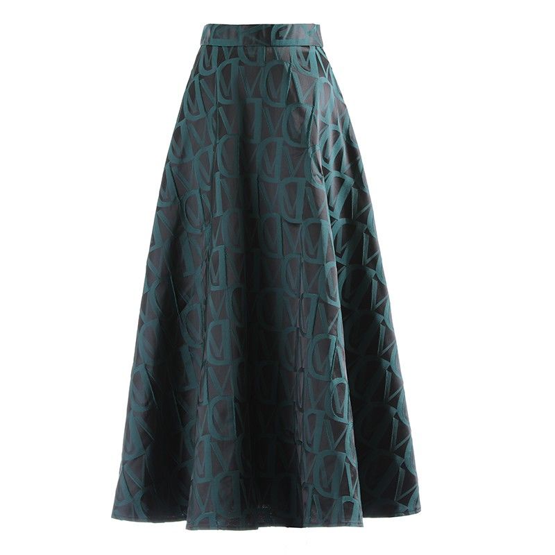 Chân Váy Dài Họa Tiết Chữ Jacquard Dáng Dài Phong Cách Thời Trang Âu Mỹ 2022