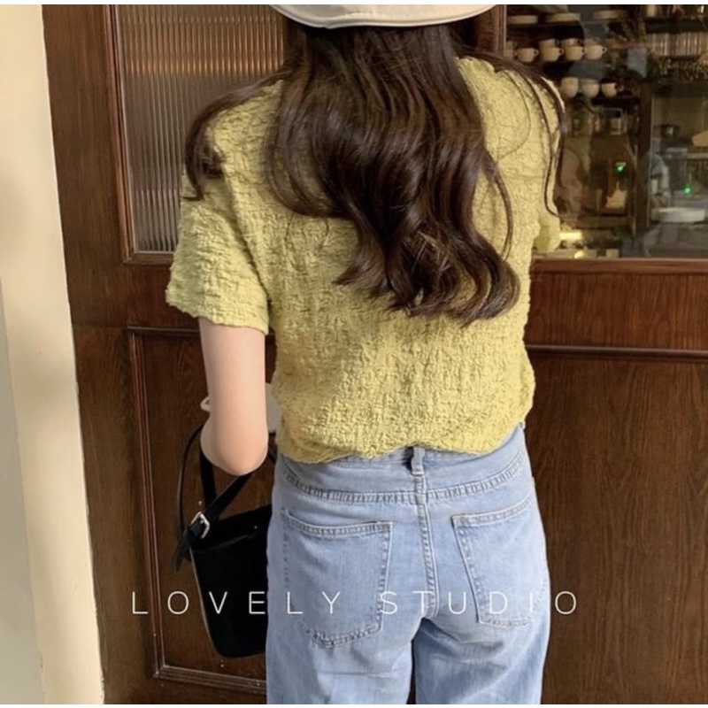 Áo thun xốp nhăn hot hit xinh | BigBuy360 - bigbuy360.vn