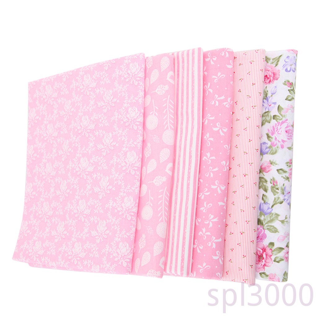Set 6 tấm vải họa tiết xinh xắn kích thước 50x40cm tiện dụng để làm thủ công