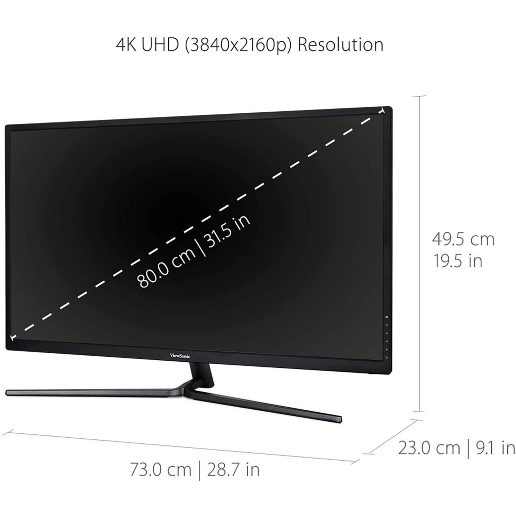 Màn Hình Gaming Viewsonic VX3211-4K-MHD 32" UltraHD 3ms 60Hz FreeSync VA HDMI/DP (Đen)