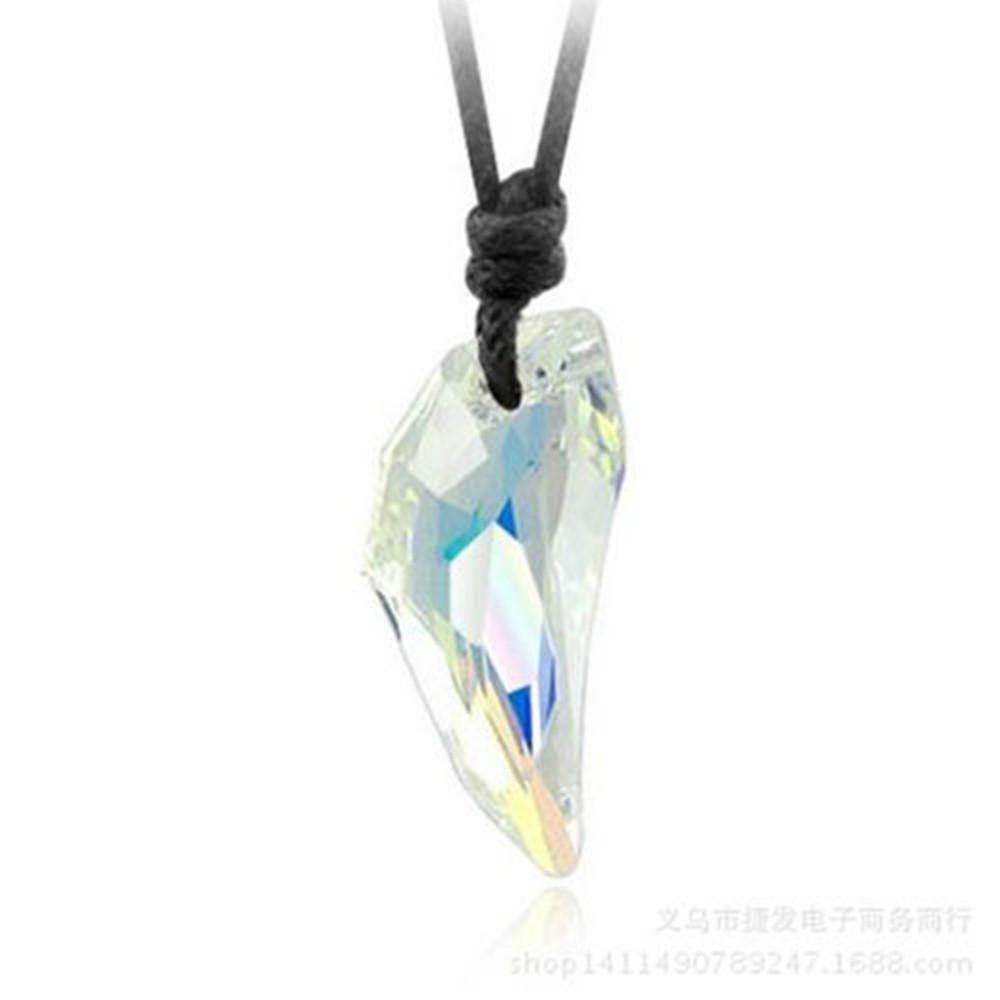 Mặt dây chuyền đá pha lê hình răng nhiều màu
