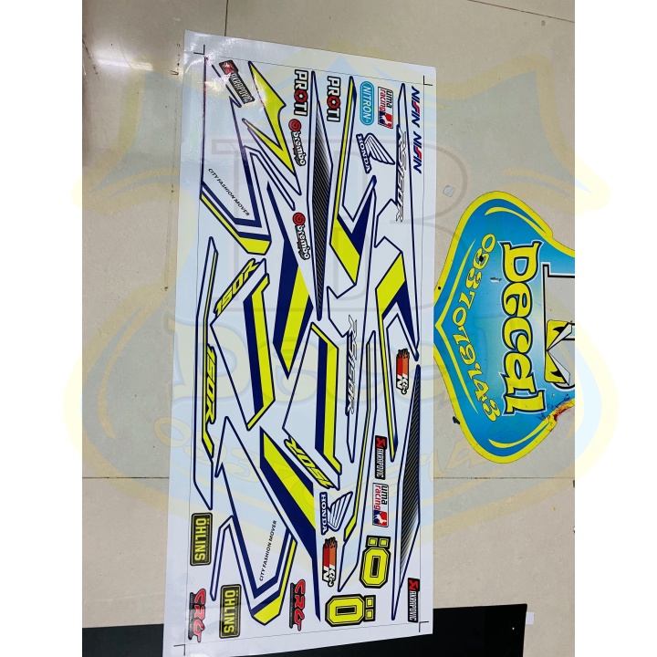 ( Quí khách vui lòng mang ra tiệm cho thợ dán ) Tem winner 150R xanh