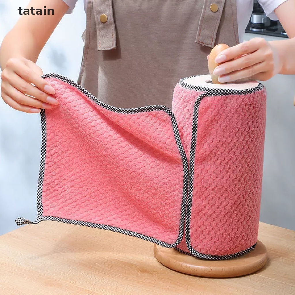 [TAT] 1/5 cái Màu Sắc Ngẫu Nhiên Nhà Bếp khăn lau bát đĩa hàng ngày vải lau nhà bếp vải dày chống dính dầuX