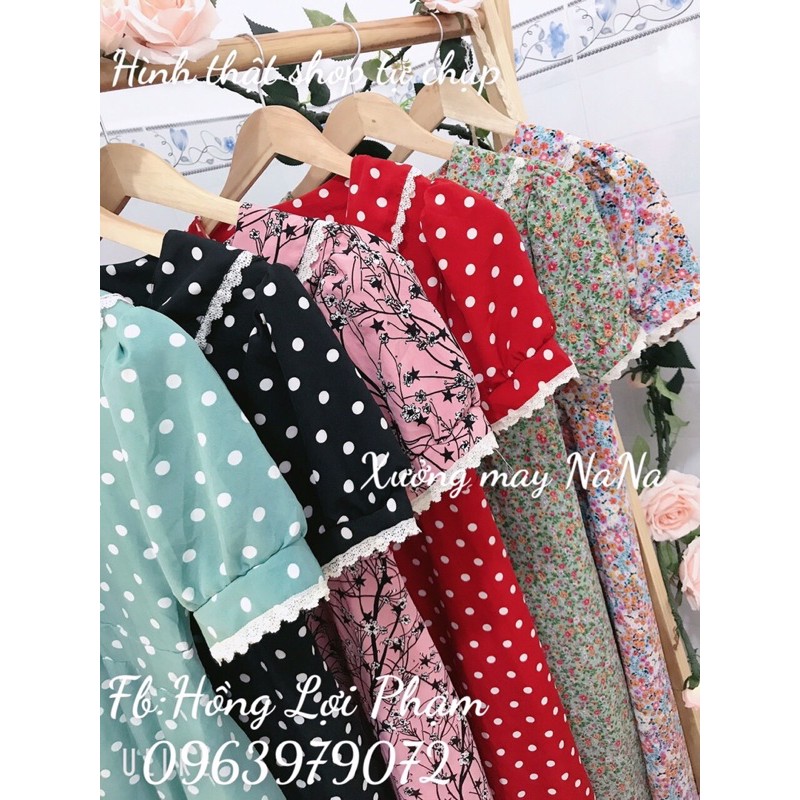 Đầm maxi hoa thiết kế viền ren có túi siêu xinh (hình thật+video) | BigBuy360 - bigbuy360.vn