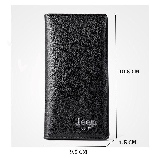 Ví da nam cầm tay Jeep dài chính hãng