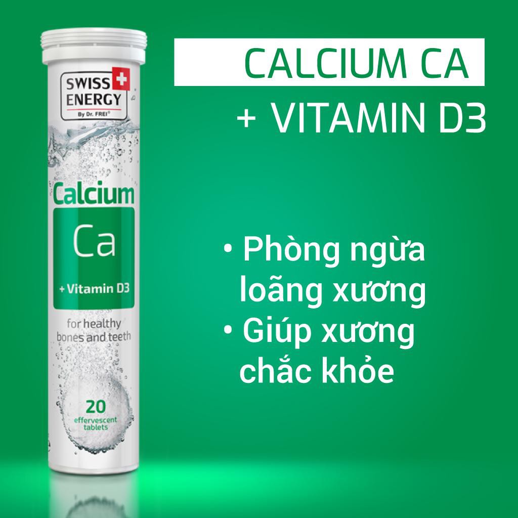 Viên Sủi Bổ Sung Vitamin C, Canxi và Khoáng Chất Tăng Đề Kháng, Chắc Khỏe Xương Swiss Energy (Tuýp 20 viên) Thụy Sĩ | BigBuy360 - bigbuy360.vn