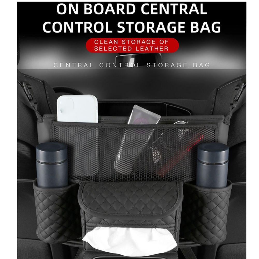 Túi Da PU Đựng Vật Dụng Đa Năng Gắn Ghế Ngồi Xe Hơi