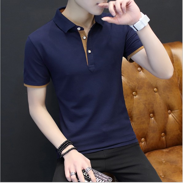 ÁO POLO NAM COTTON HÀN QUỐC - ÁO THUN NAM CHÂN CỔ ĐỨNG TRẺ TRUNG VỚI 4 PHIÊN BẢN MÀU | BigBuy360 - bigbuy360.vn