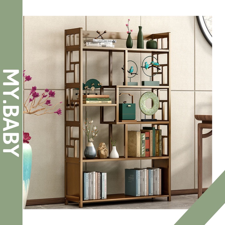 Kệ trang trí phòng khách cổ điển tinh tế, kệ trưng bày kiêm tủ rượu sang trọng-Kiwi.baby.shop