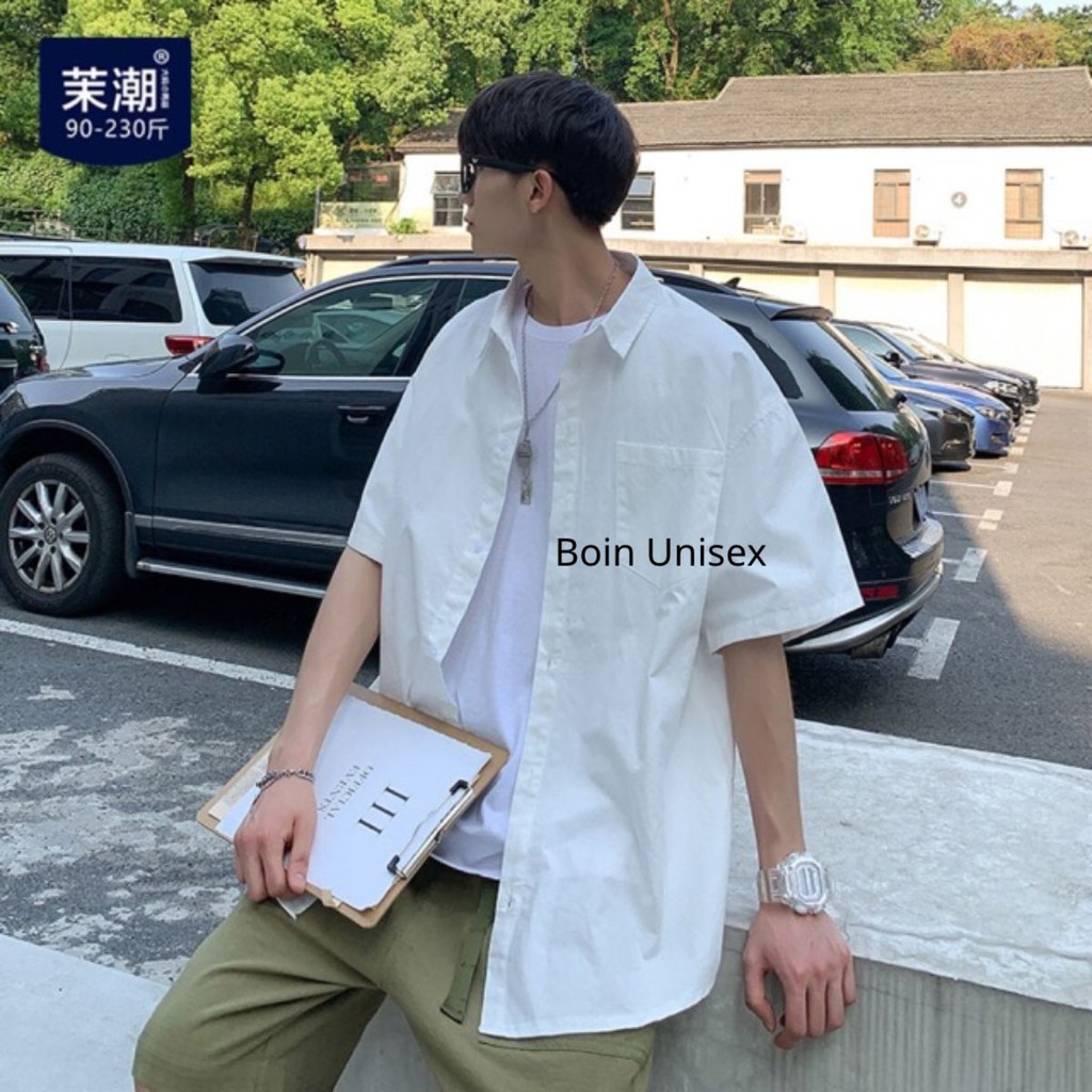 ÁO SƠ MI TAY NGẮN CÓ TÚI _ HÌNH THẬT FROM UNISEX | BigBuy360 - bigbuy360.vn