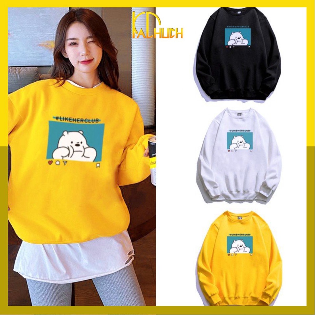 ÁO SWEATER NỮ CHẤT LIỆU NỈ BÔNG IN DỄ THƯƠNG