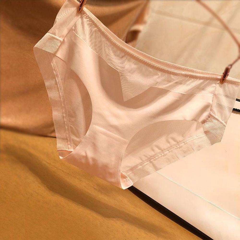 OCEANMAP Quần Lót Chất Liệu Cotton Lụa Không Đường May Thời Trang Dành Cho Nữ