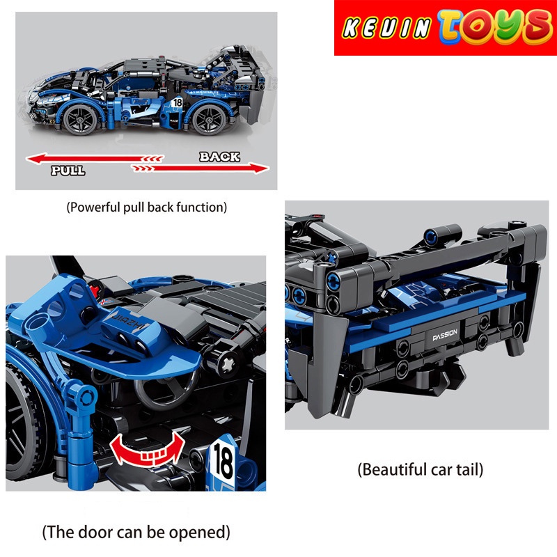 Đồ Chơi Lắp Ráp Xếp Hình Xe Điều Khiển Từ Xa RC Siêu Xe Thể Thao McLaren Senna SY No.SY8614 Với 1404 Mảnh Ghép