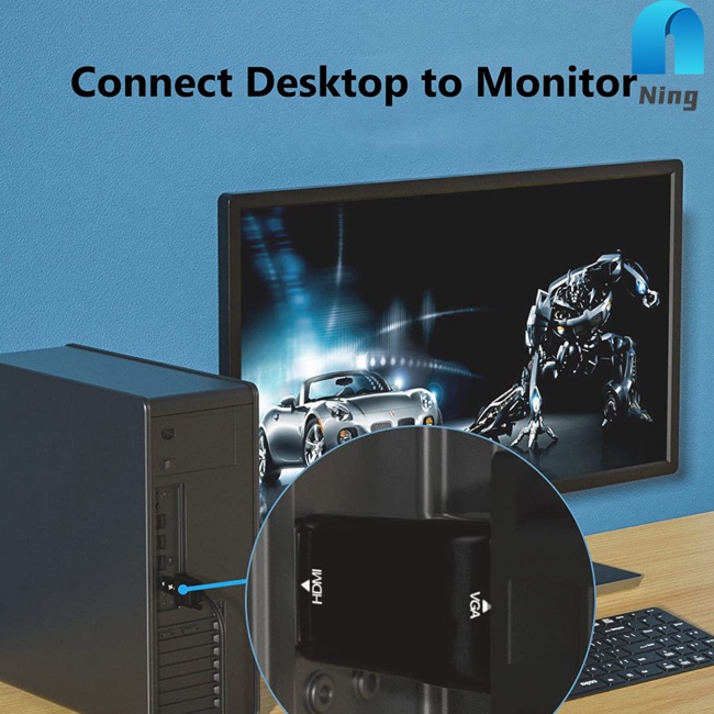 Cáp Chuyển Đổi Hdmi Sang Vga Chuyên Dụng Cho Màn Hình Máy Tính / Máy Chiếu / Laptop