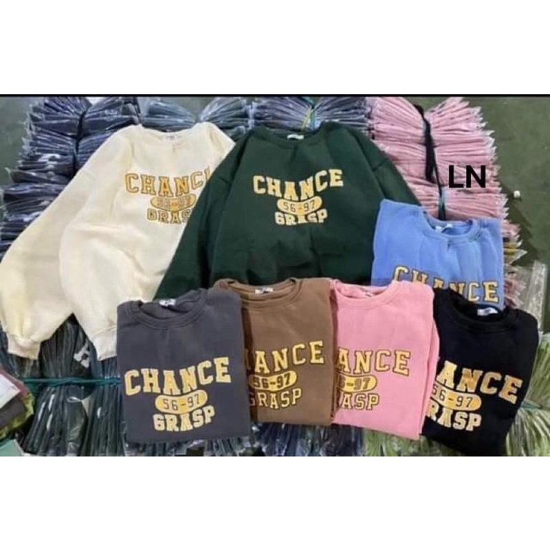 Áo nỉ bo cotton chữ vàng LN12