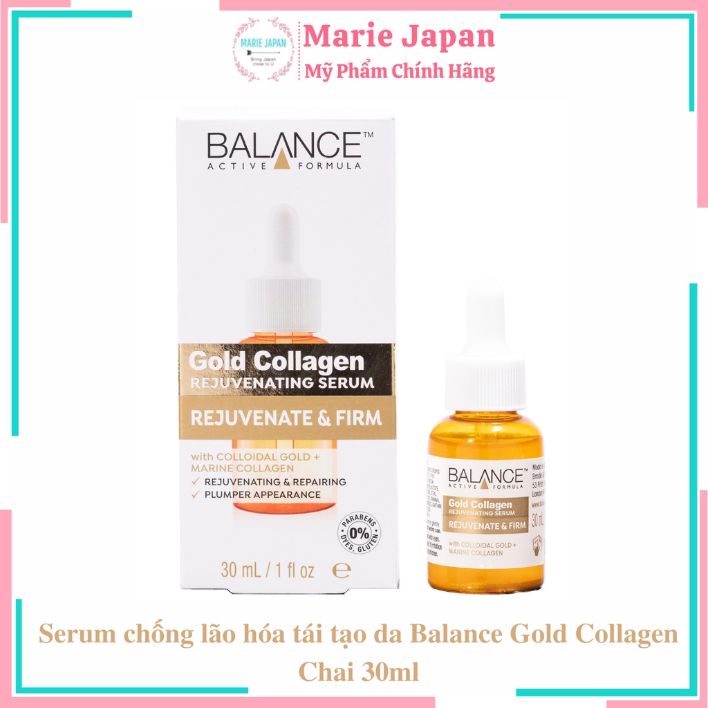 Serum Balance Gold Collagen Chống Lão Hóa  Tái Tạo Da Active Formula Rejuvenating -  Chai 30ml