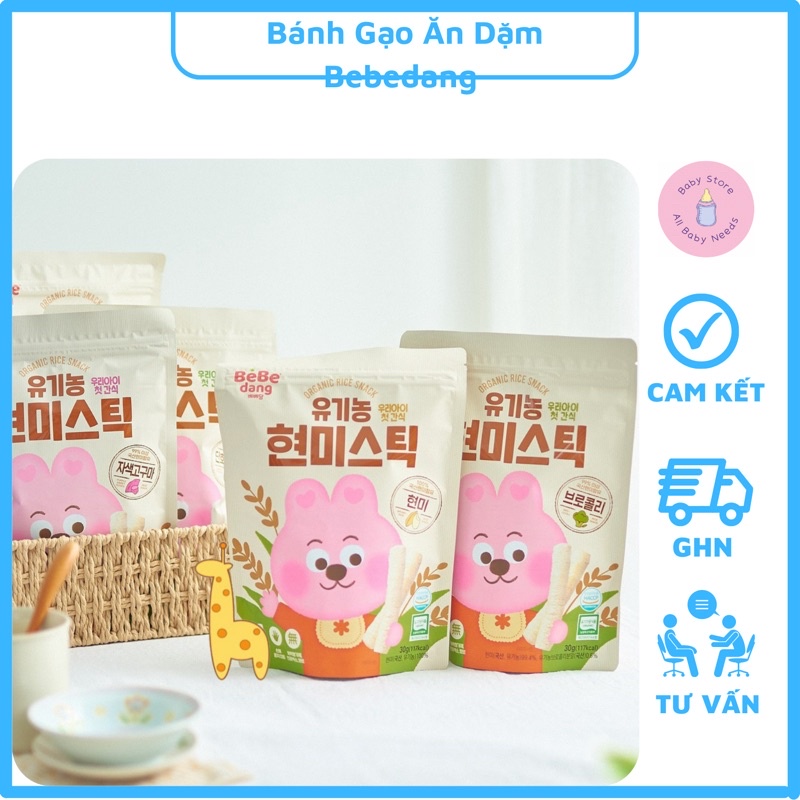 Bánh Gạo Hữu Cơ Bebedang Cho Bé Ăn Dặm Date 9/2023
