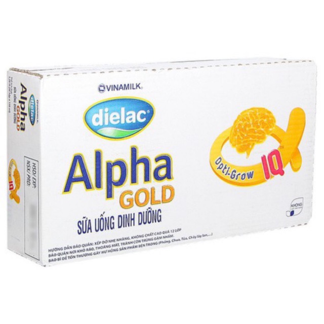 Thùng sữa 48 hộp Dielac Alpha Gold 180ml