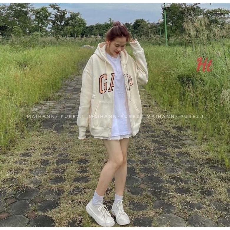 Áo khoác nỉ mũ GAP Ht