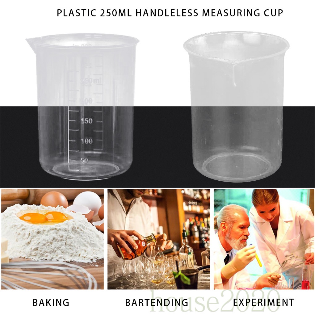 Cốc Đo Lường Bằng Nhựa Dung Tích 250ml Tiện Dụng Cho Nhà Bếp / Trường Học 2020