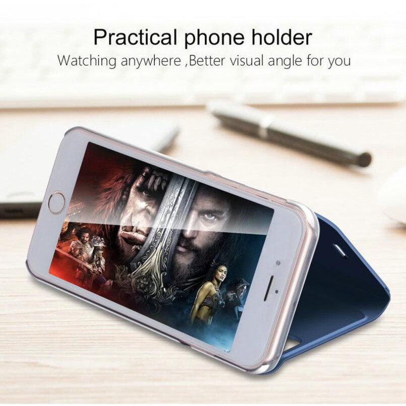 Samsung Galaxy Note 10 Plus Note 8 Shockproof Flip Mirror Stand Case Cover