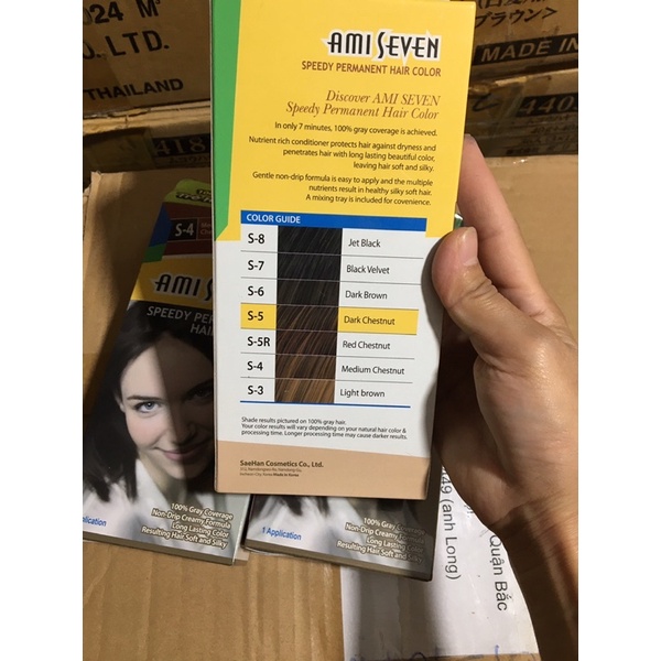 Nhuộm tóc phủ bạc ami seven