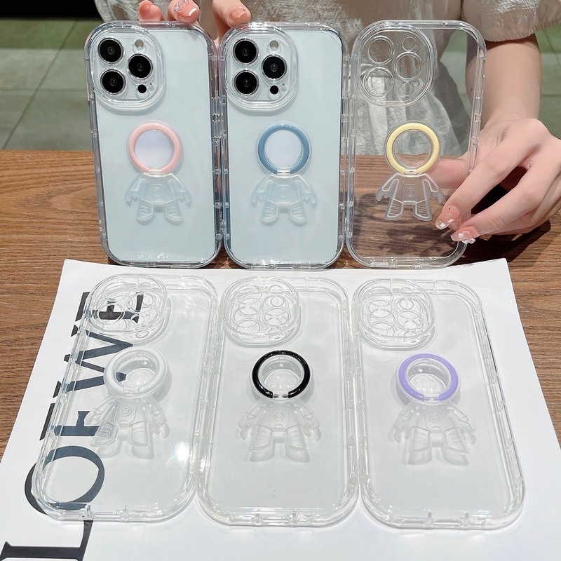 Ốp Điện Thoại Silicone Trong Suốt Chống Sốc In Hình Phi Hành Gia Cho iPhone 13 12 11 Pro MAX XS MAX XS XR X