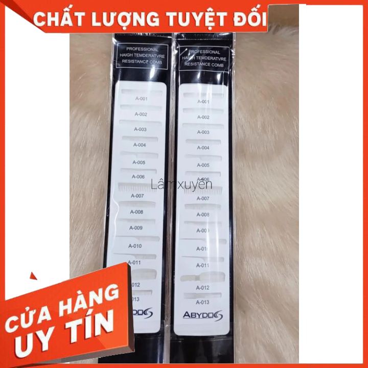 Lược ABYDOS chuyên dụng thiết kế đa dạng mẫu_ nhựa dẻo bền bắt tóc ,chịu nhiệt cho cắt lược hớt tóc nam barber[tậngốc]