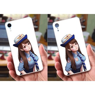 Ốp lưng iPhone XR (dẻo viền trắng trong) - Hình Cô Gái Xinh