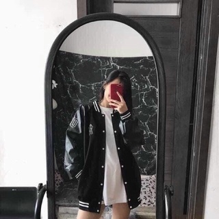 Áo Bomber NewYork Tay Phối Da