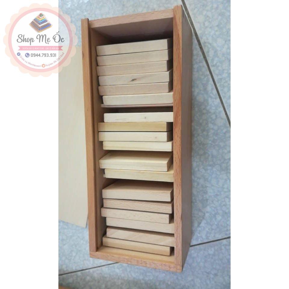 Giáo cụ Montessori - Tấm trọng lượng (Bộ học cảm nhận nặng nhẹ)