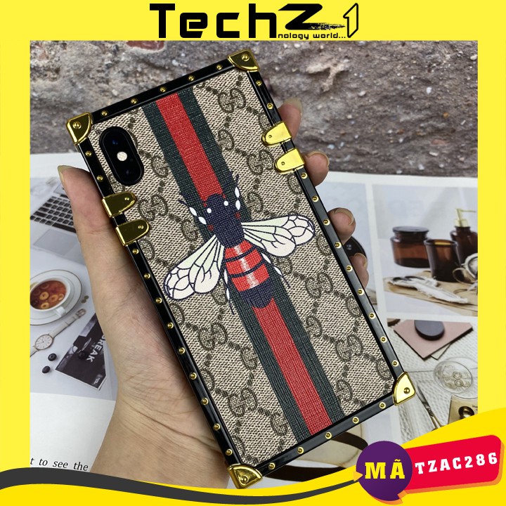 Ốp Lưng Vuông In Hình Con Ong G.U.C.C.I cho iPhone 7/8/7Plus/8Plus/X/XS/XSMAX/11/11Pro/11ProMax - Mã TZAC286