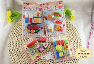 Gôm Tẩy 3D Hình Thức Ăn, Hoa Quả, Ô tô, Búp Bê, Bánh Kem