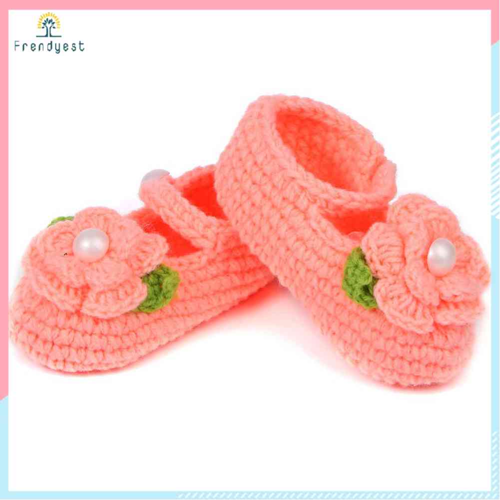 Giày Đan Len Thủ Công Cho Bé Sơ Sinh