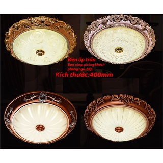 Đèn ốp trần Led,ốp trần ban công, đèn ốp trần nổi trang trí, đèn ốp tròn, mâm ốp trần nổi phi 400mm