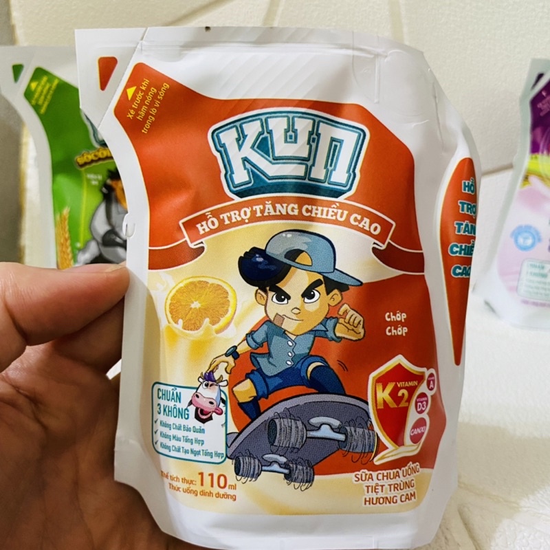 Sữa Chua Uống Tiệt Trùng Lif Kun Túi 110ml