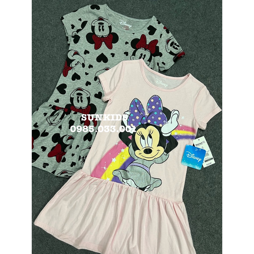 Váy hè bé gái chất cotton hình mickey