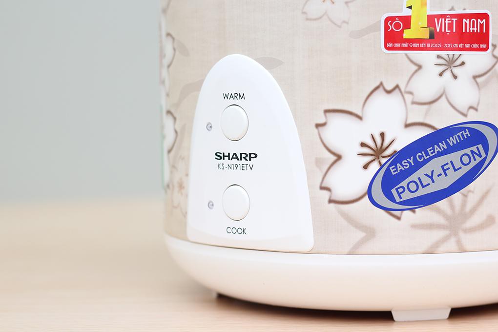 Nồi cơm điện Sharp 1.8 lít KS-N191ETV MỚI SX Thái Lan ( Lòng nồi phủ  nhôm chống dính )