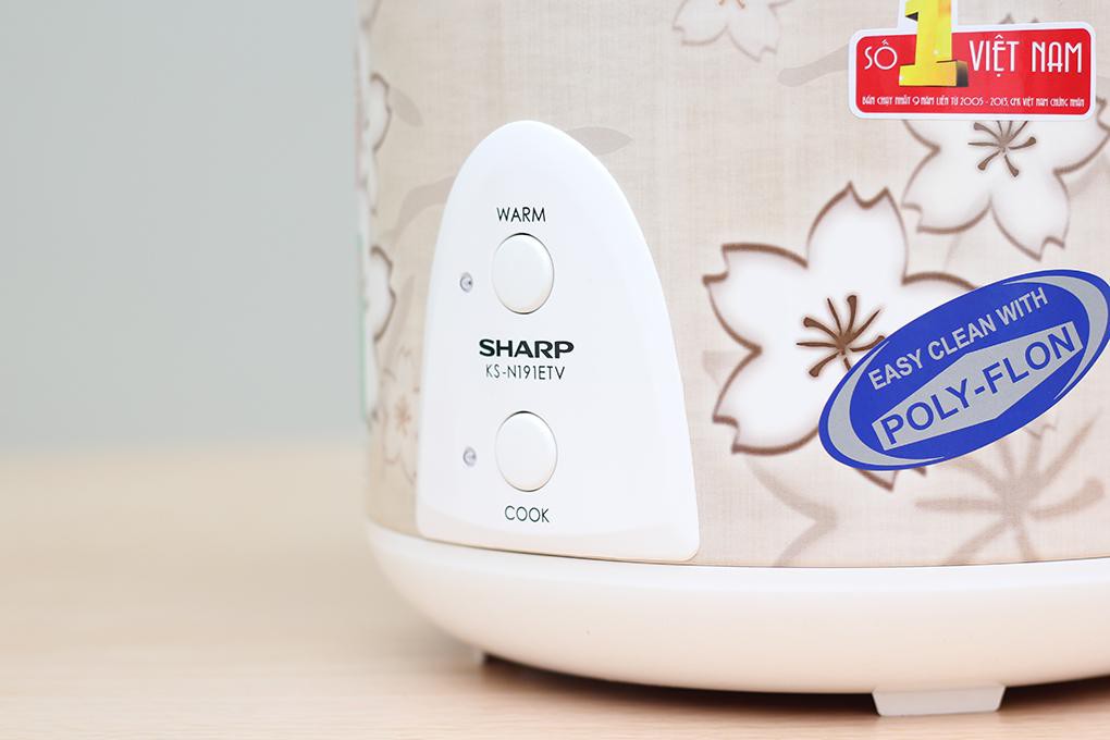 Nồi Cơm Điện Sharp KS-N191ETV "SB" - 1.8 Lít - Hàng chính hãng