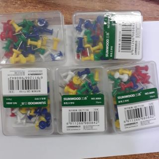 Hộp đinh ghim bảng nhiều màu 0021