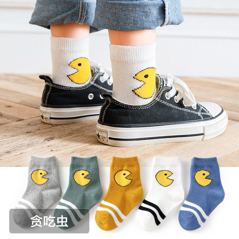 (Five pairs)Tất Trẻ Em Mùa Thu Và Mùa Đông Vớ Ống Bé Trai Và Bé Gái Vớ Sàn Hoạt Hình Vớ Trẻ Em Gian Hàng Bán Buôn Vớ Trẻ Em Mùa Xuân Và Mùa Thu