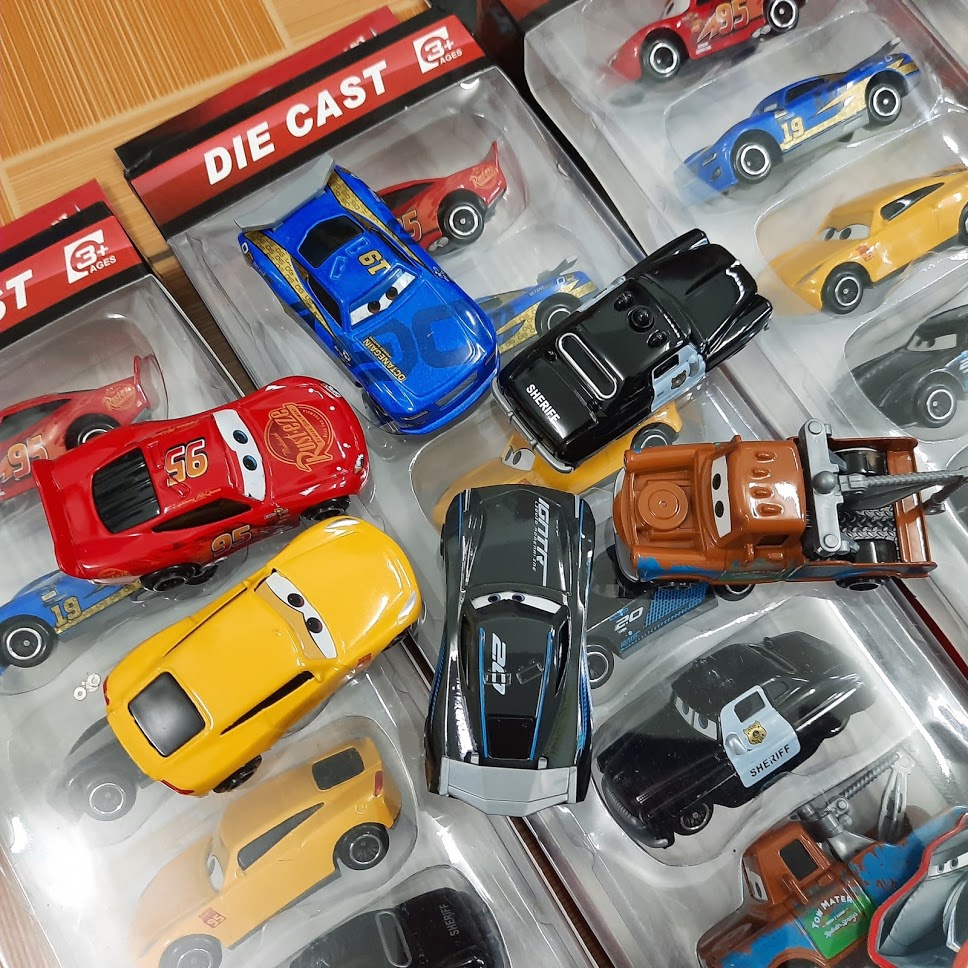 Xe ô tô die cast mini lightning Mc queen car 3 gồm 6 xe đồ chơi trẻ em
