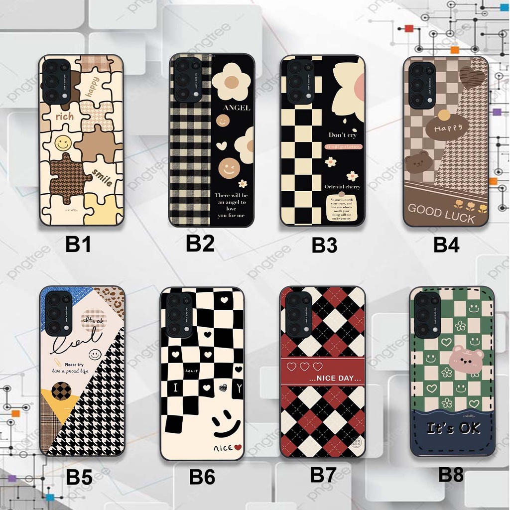 Ốp lưng điện thoại OPPO RENO 5 / 5 4G / 5 5G bộ hình caro TRẺ TRUNG, PHONG CÁCH.