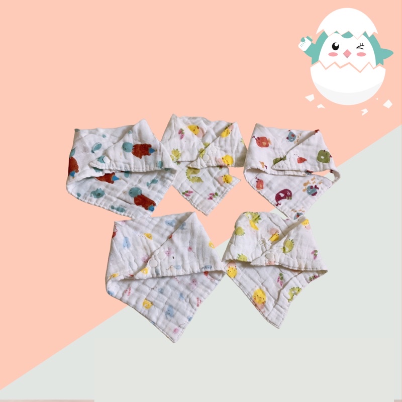 Yếm xô tam giác 6 lớp Organic thấm hút tốt