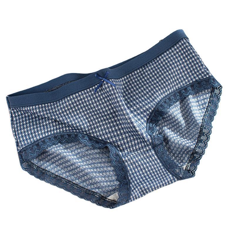 Quần lót cotton sọc ca-rô xinh xắn dành cho nữ | BigBuy360 - bigbuy360.vn