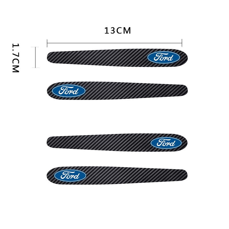 Set 4/ 8 miếng dán sợi carbon bảo vệ cho tay cầm xe ô tô Ford Focus Ranger Ecosport Fiesta Everest