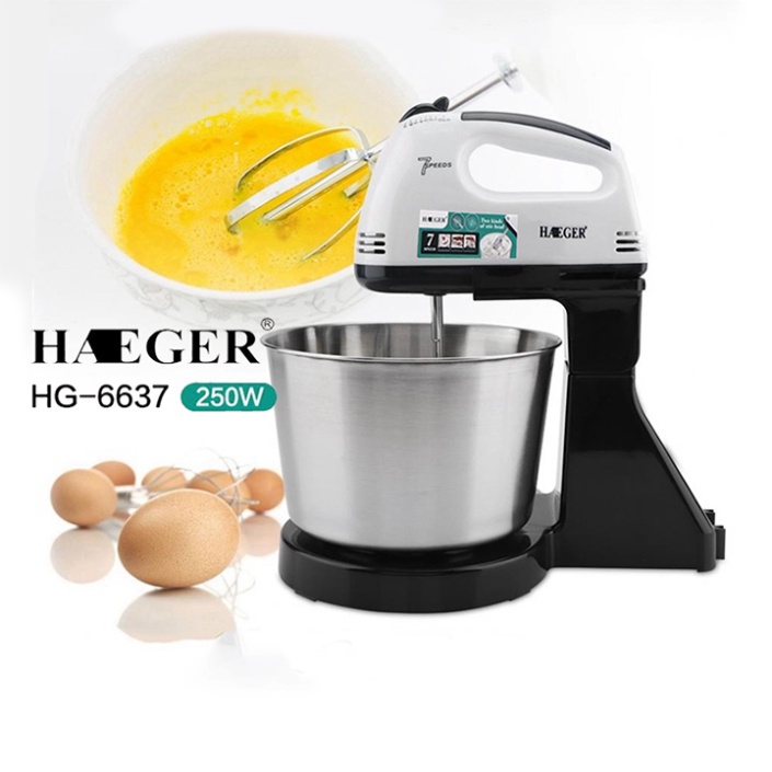 Máy đánh trứng để bàn 7 tốc độ chính hãng HAEGER HG-6637