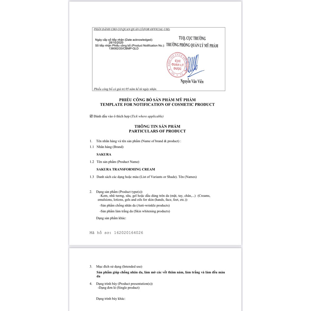 Kem làm mờ nám tàn nhang Sakura 30g