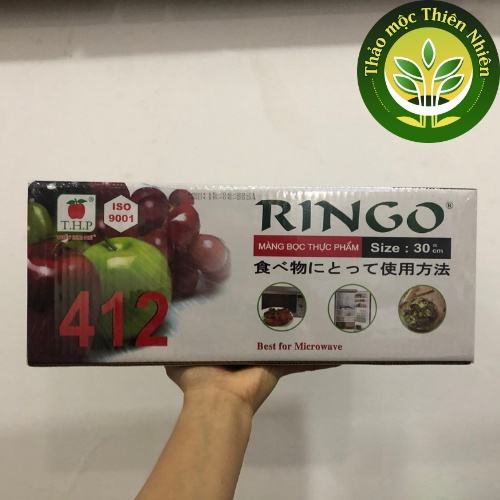 Màng bọc thực phẩm Ringo 412, kích thước 30cm x 300m, chính hãng công ty, co giãn trong suốt l Kho thảo mộc thiên nhiên